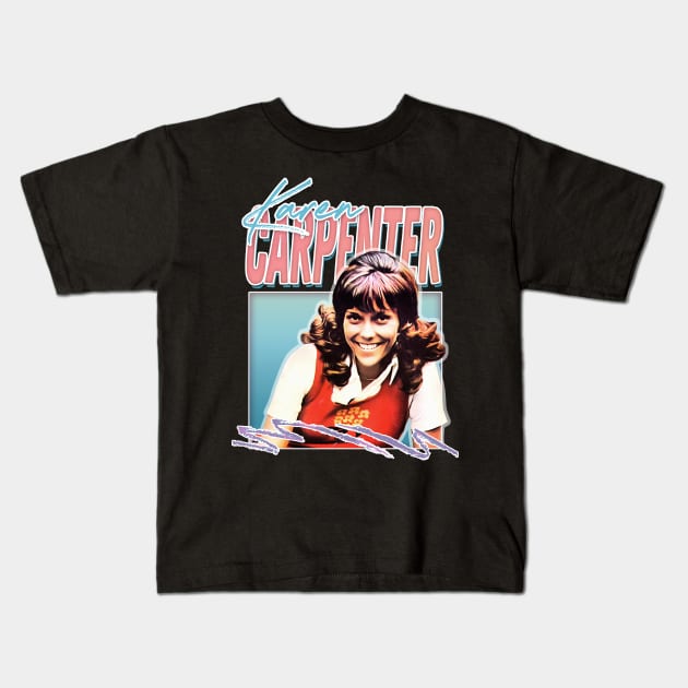 Karen Carpenter / Retro 70s Aesthetic Fan Design Kids T-Shirt by DankFutura